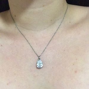 Crystal tear drop necklace